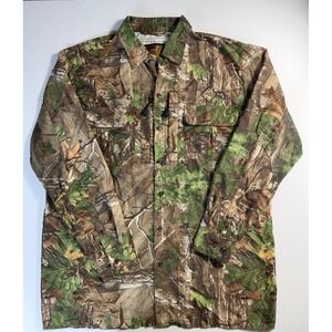 Ol' Tom Technical Turkey Shirt Men's M Realtree AP Camo Mesh Back Orange Flag